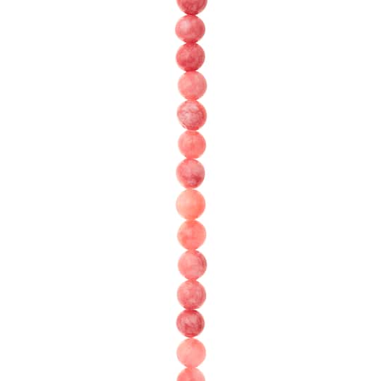 12 Pack:  Pink Quartzite Round Beads, 6mm by Bead Landing&#x2122;